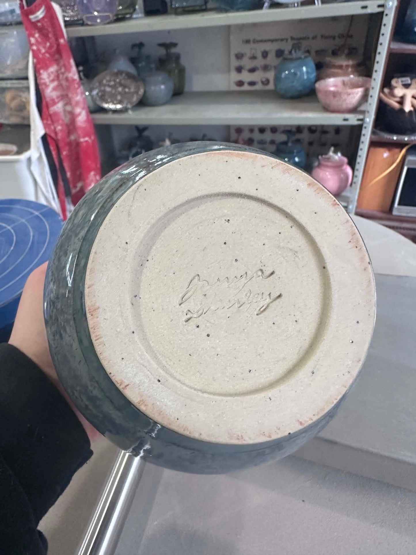 Snow Storm Blue Jar