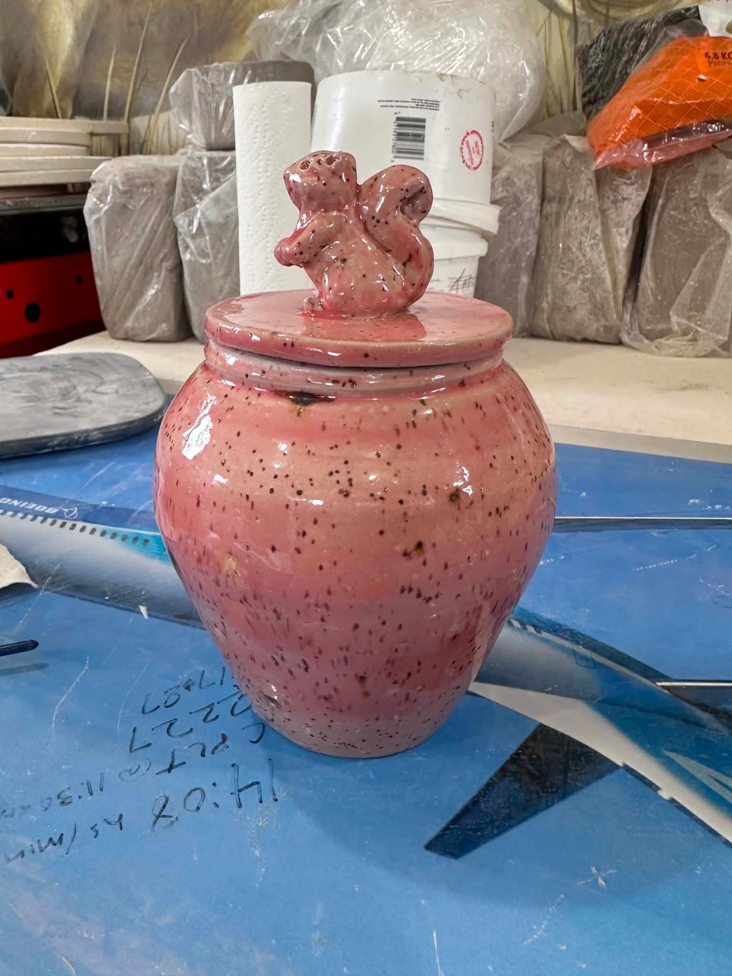 Berry Cove Squirrel Sculpted Lid Jar