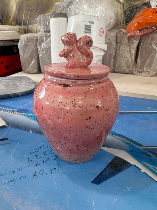 Berry Cove Squirrel Sculpted Lid Jar