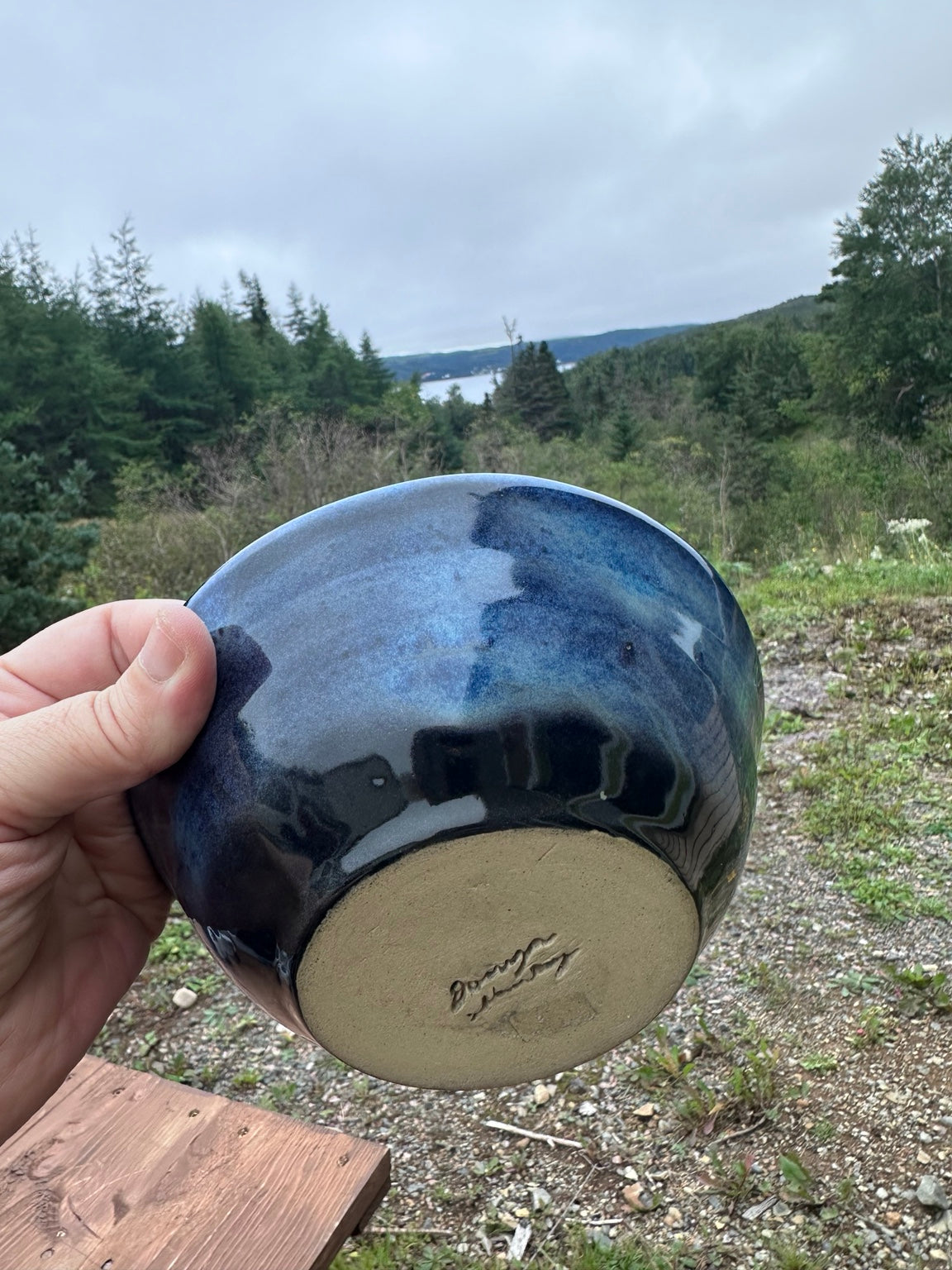 HCP-010 finished glaze-fired bowl, exterior and foot