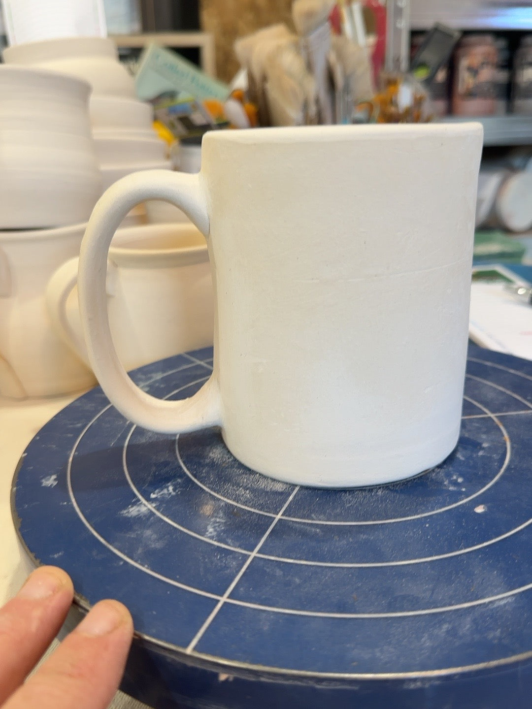 Studio Piece 026 mug profile at bisque stage