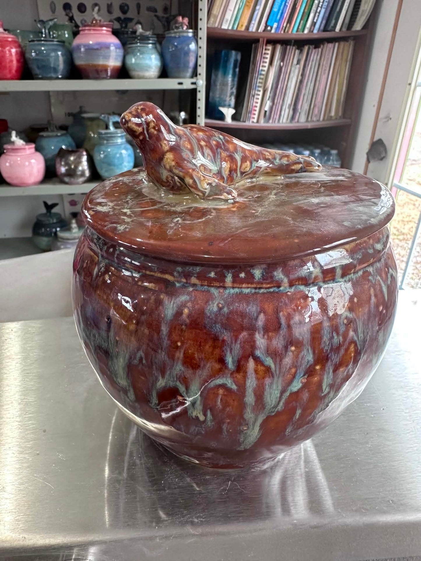 Harbor Seal Keeper Sculpted Lid Jar