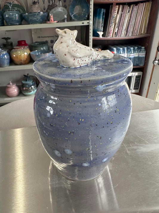 Feathers and Fog Sculpted Lid Jar