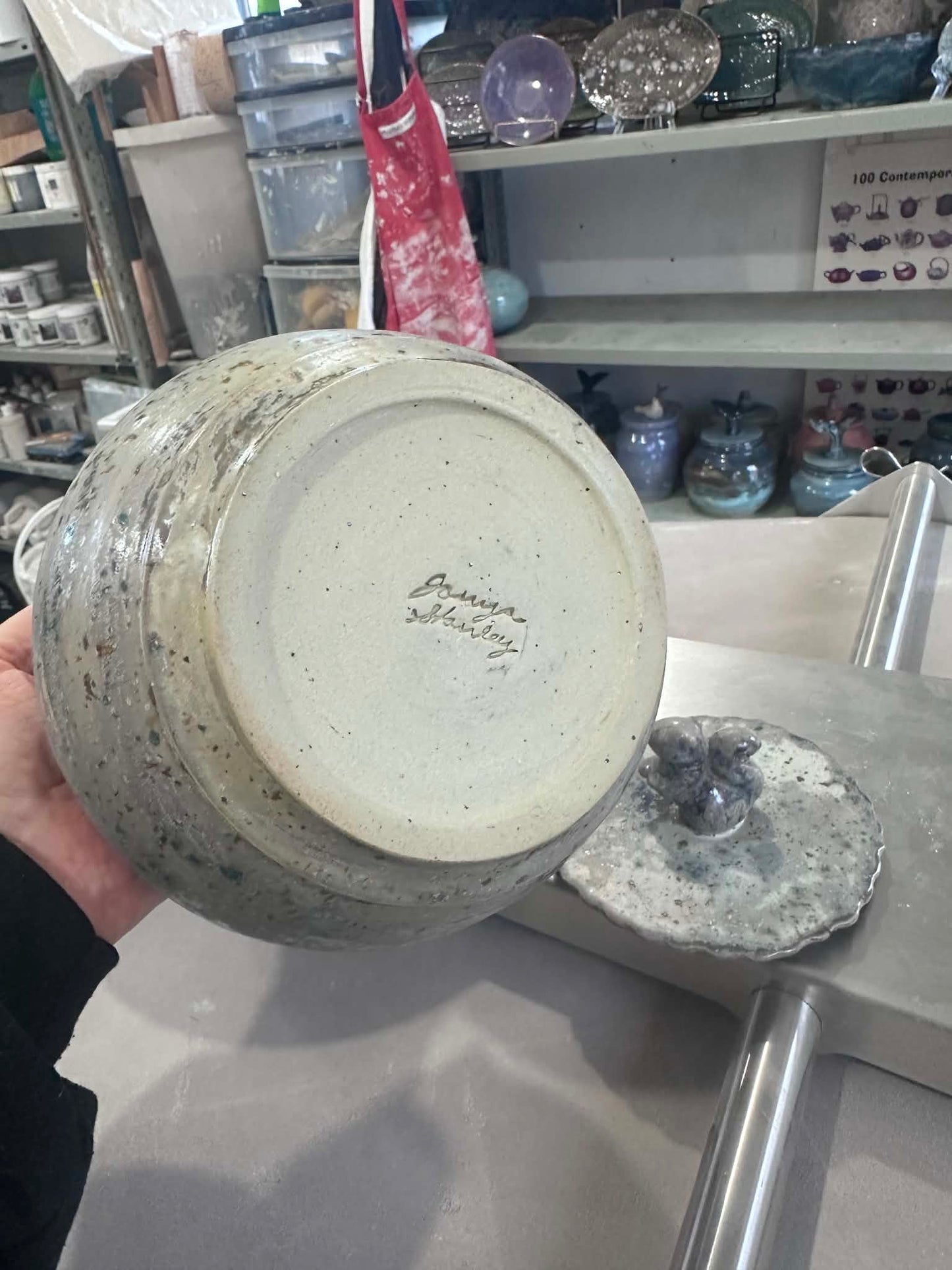 Lichen Rock Sculpted Lid Jar